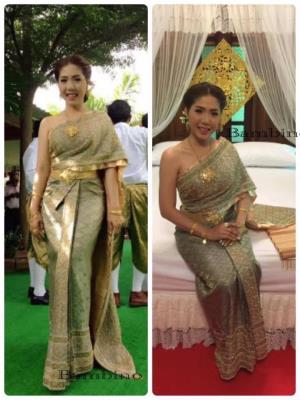 ชุดไทยเจ้าสาว ชุดไทยจักรพรรดิ์ เช่าที่แบมบี้ เวดดิ้ง ห้วยขวาง